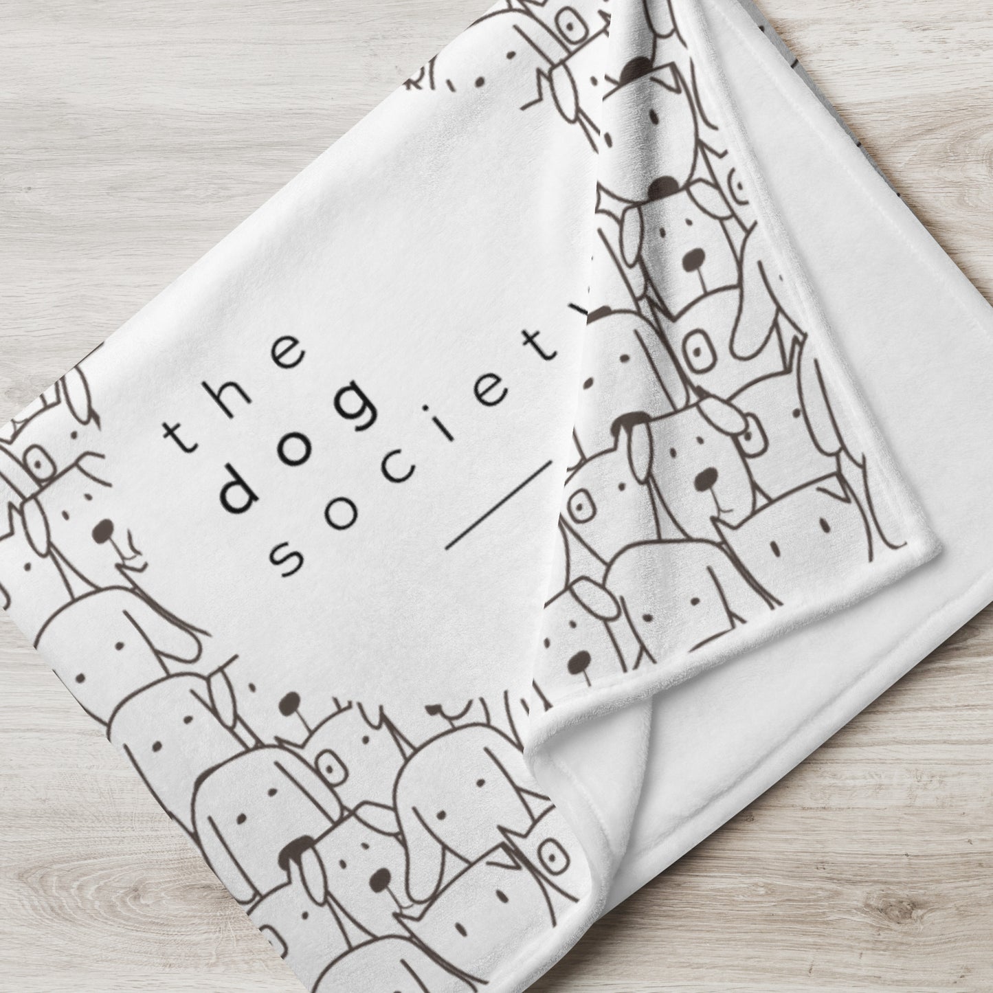 "All The Woofs" The Dog Society Branded Throw Blanket